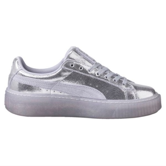 PUMA basket platform trace metallic silver - Picture 5 of 8